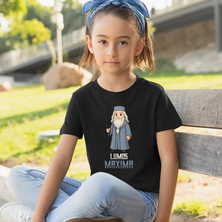 Lumos Maxima - Albus Dumbledore - dětské tričko s potiskem pro fanoušky série Harry Potter