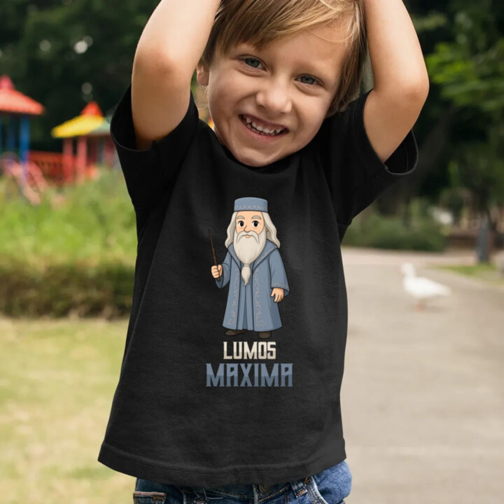 Lumos Maxima - Albus Dumbledore - dětské tričko s potiskem pro fanoušky série Harry Potter