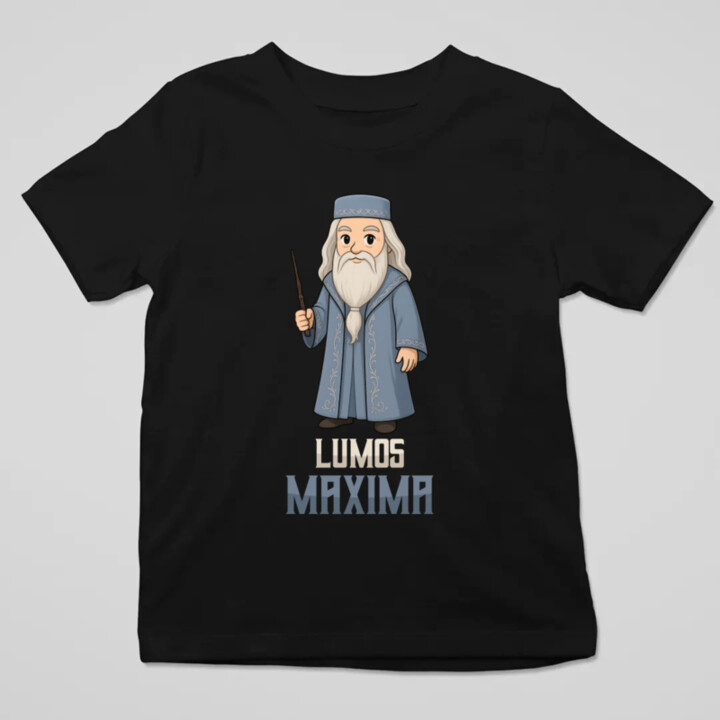 Lumos Maxima - Albus Dumbledore - dětské tričko s potiskem pro fanoušky série Harry Potter