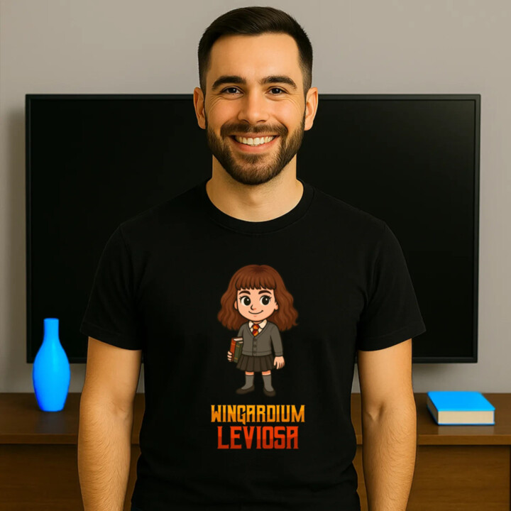 Wingardium Leviosa - Hermiona Granger - pánské tričko s potiskem pro fanoušky série Harry Potter