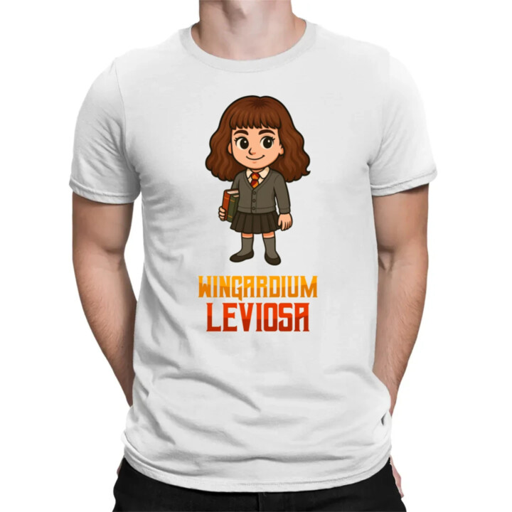 Wingardium Leviosa - Hermiona Granger - pánské tričko s potiskem pro fanoušky série Harry Potter