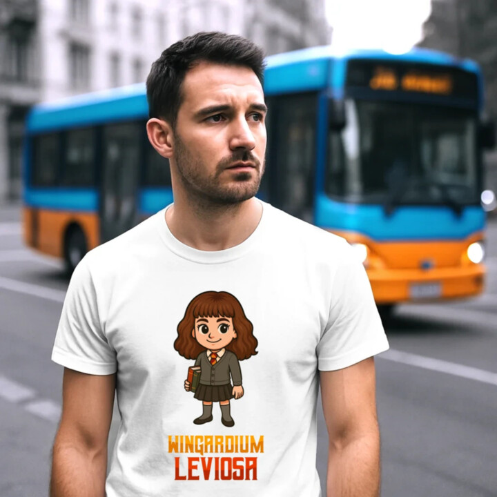 Wingardium Leviosa - Hermiona Granger - pánské tričko s potiskem pro fanoušky série Harry Potter