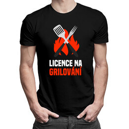 Licence na grilování - pánské tričko s potiskem