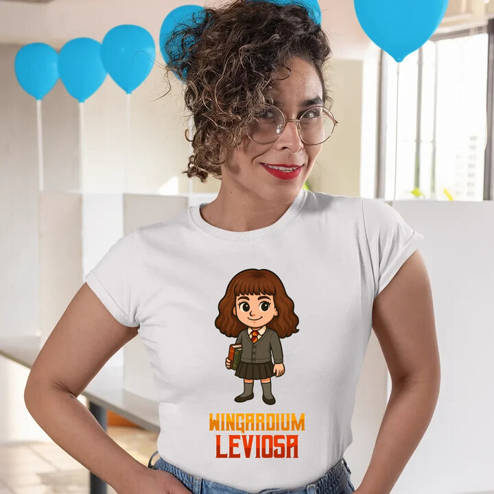 Wingardium Leviosa - Hermiona Granger  - dámské tričko s potiskem pro fanoušky série Harry Potter