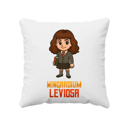 Wingardium Leviosa - Hermiona Granger - polštář s potiskem pro fanoušky série Harry Potter