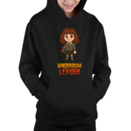 Wingardium Leviosa - Hermiona Granger - dětská mikina s kapucí pro fanoušky série Harry Potter