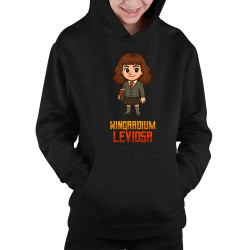 Wingardium Leviosa - Hermiona Granger - dětská mikina s kapucí pro fanoušky série Harry Potter