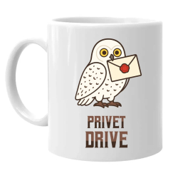 Privet Drive - Hedwiga - hrnek s potiskem pro fanoušky série Harry Potter