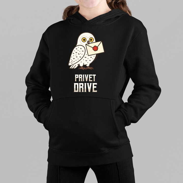 Privet Drive - Hedwiga - dětská mikina s kapucí pro fanoušky série Harry Potter
