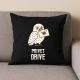 Privet Drive - Hedwiga - černý polštář s potiskem pro fanoušky série Harry Potter