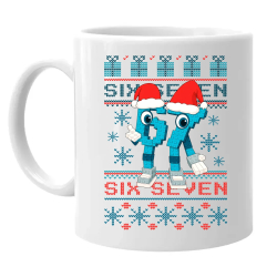 Six seven 67 - Italian Brainrot - vánoční verze - hrnek s potiskem