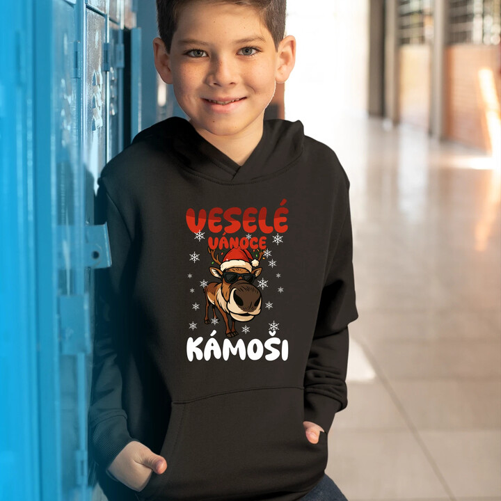 Veselé Vánoce, kámoši  - dětská mikina s kapucí