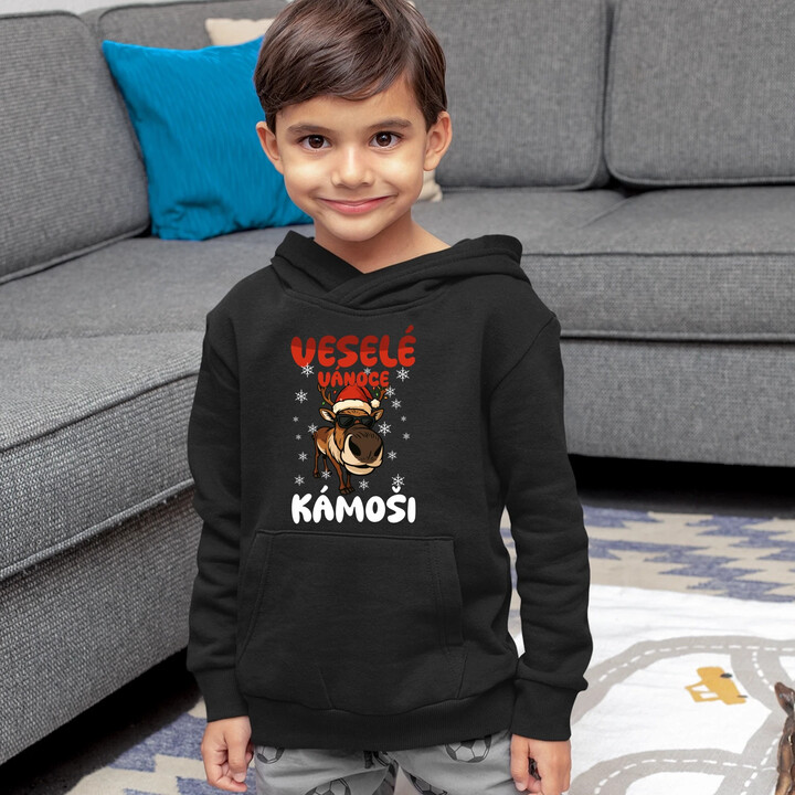 Veselé Vánoce, kámoši  - dětská mikina s kapucí