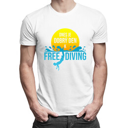 Dnes je dobrý den k freediving - pánská a dámská trička  s potiskem