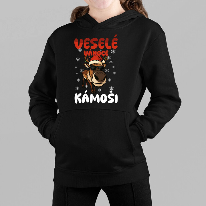 Veselé Vánoce, kámoši  - dětská mikina s kapucí