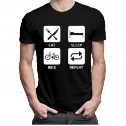 Eat sleep bike repeat - pánské tričko s potiskem