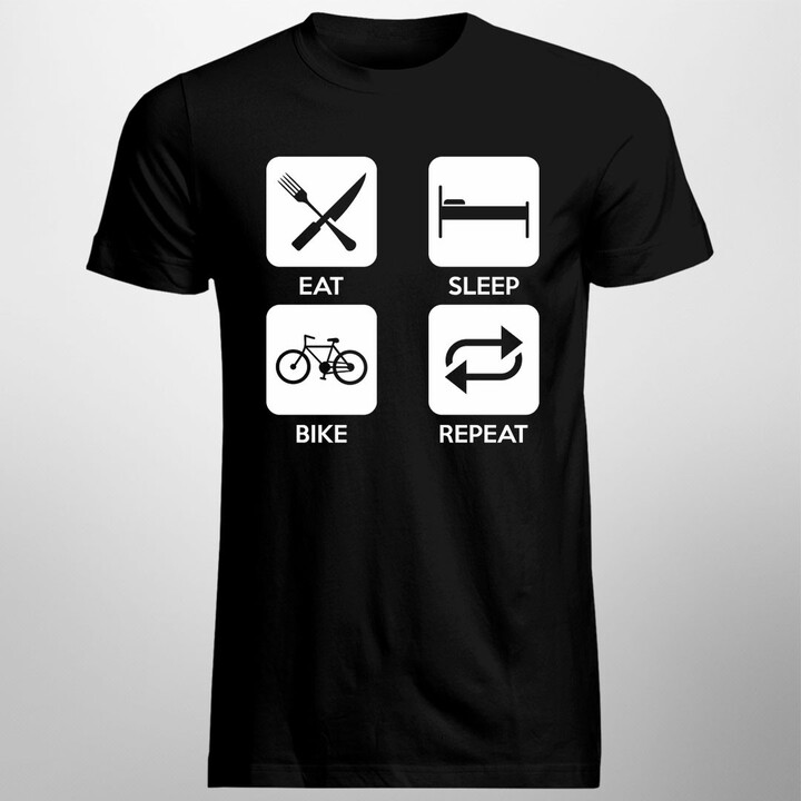 Eat sleep bike repeat - pánské tričko s potiskem