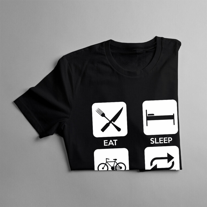 Eat sleep bike repeat - pánské tričko s potiskem