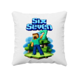 Steve 67 - Six Seven - polštář s potiskem - inspirované Minecraft