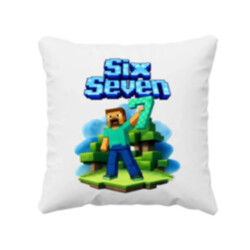 Steve 67 - Six Seven - polštář s potiskem - inspirované Minecraft