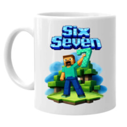 Steve 67 - Six Seven - hrnek s potiskem - inspirované Minecraft