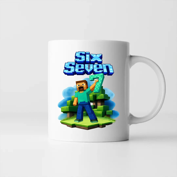 Steve 67 - Six Seven - hrnek s potiskem - inspirované Minecraft