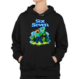 Steve 67 - Six Seven - dámská mikina s potiskem - inspirované Minecraft