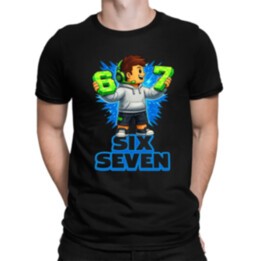67 Six Seven - pánské tričko s potiskem - inspirované Roblox