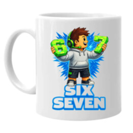 67 Six Seven - hrnek s potiskem - inspirované Roblox