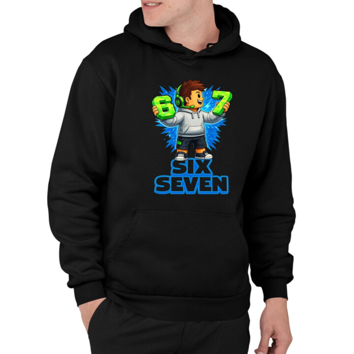 67 Six Seven - pánská mikina s potiskem - inspirované Roblox
