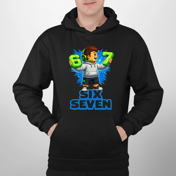 67 Six Seven - pánská mikina s potiskem - inspirované Roblox
