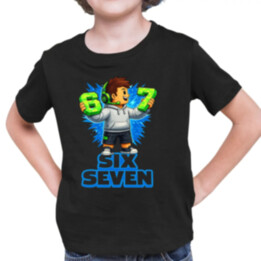 67 Six Seven - dětské tričko s potiskem - inspirované Roblox