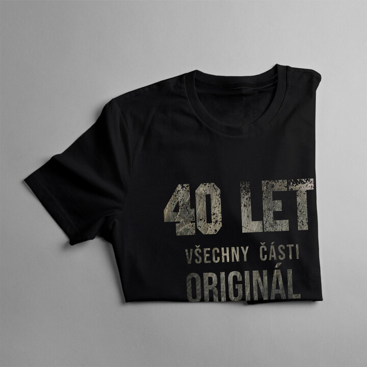 40 let - všechny části originál  - pánská trička  s potiskem