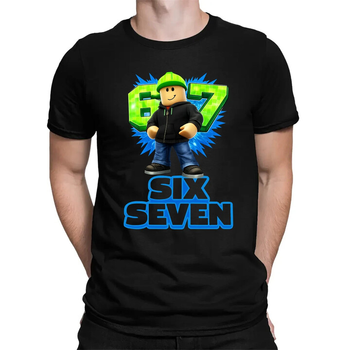 Six Seven 67 - pánské tričko s potiskem - inspirované Roblox