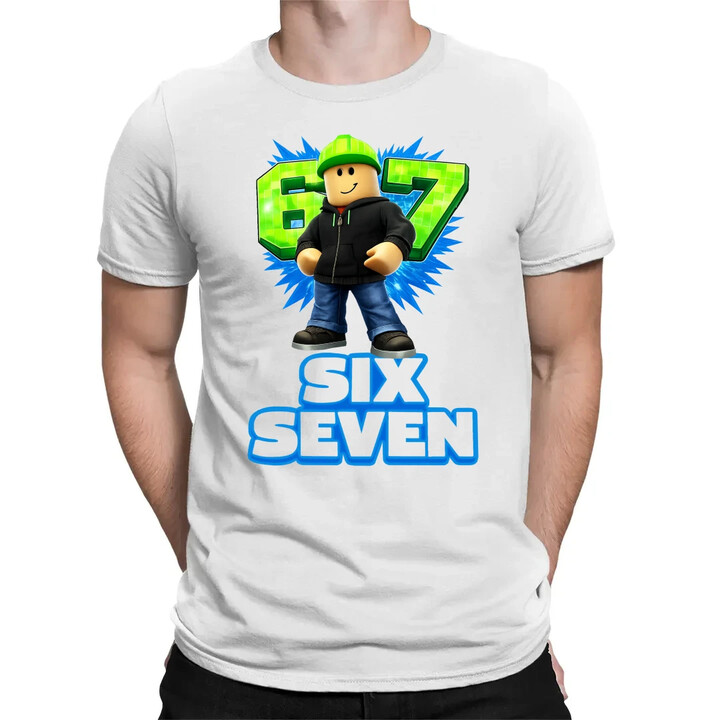 Six Seven 67 - pánské tričko s potiskem - inspirované Roblox