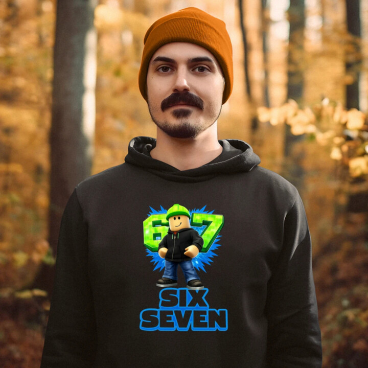 Six Seven 67 - pánská mikina s potiskem - inspirované Roblox