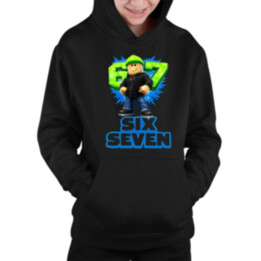 Six Seven 67 - dětská mikina s kapucí - inspirované Roblox