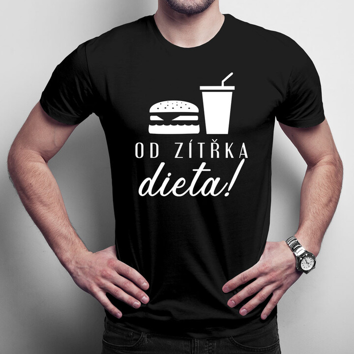 Od zítřka dieta - pánské tričko s potiskem