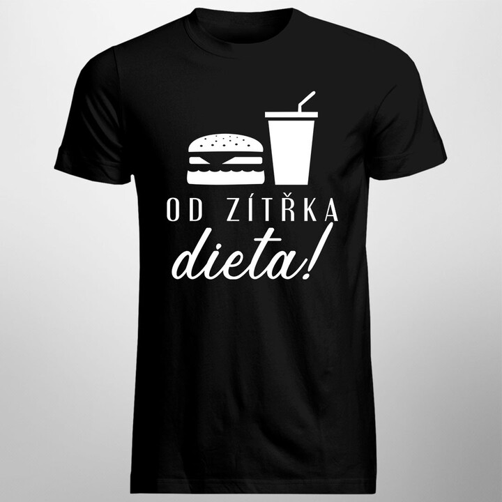 Od zítřka dieta - pánské tričko s potiskem