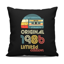 Original - best of' 1986 - černý polštář s potiskem