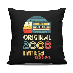 Original - best of' 2008 - černý polštář s potiskem