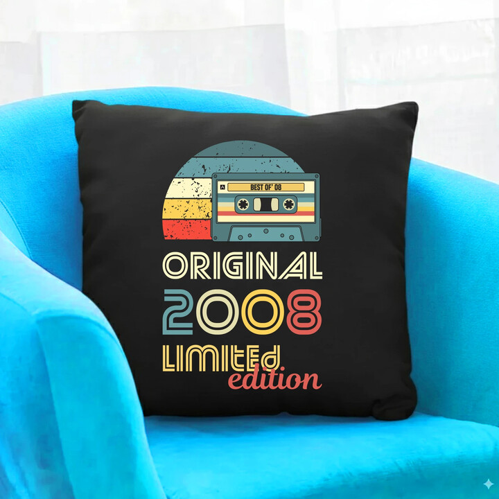 Original - best of' 2008 - černý polštář s potiskem
