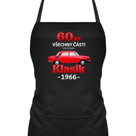 60 let - všechny části originál - Klasik 1966 - zástěra s potiskem