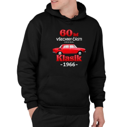 60 let - všechny části originál - Klasik 1966 - pánská mikina s potiskem