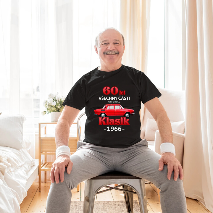 60 let - všechny části originál - Klasik 1966 - pánské tričko s potiskem