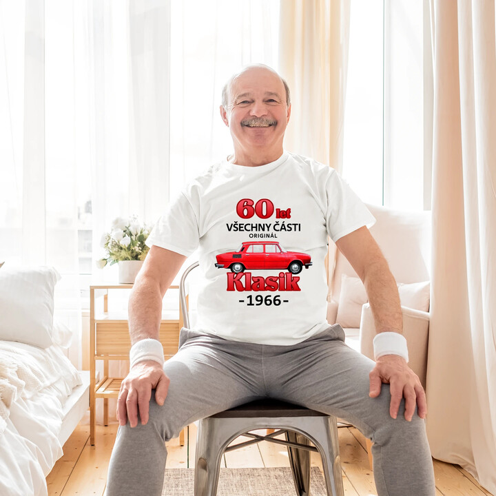 60 let - všechny části originál - Klasik 1966 - pánské tričko s potiskem