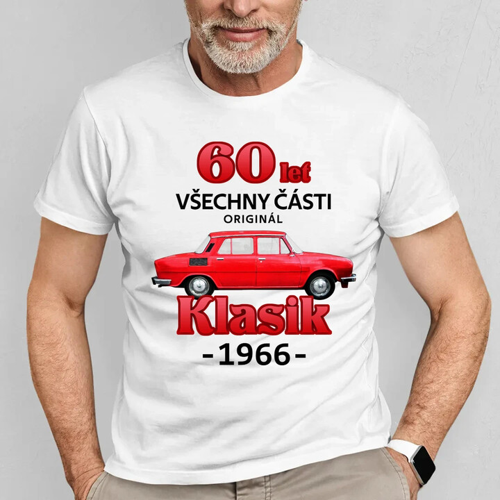60 let - všechny části originál - Klasik 1966 - pánské tričko s potiskem
