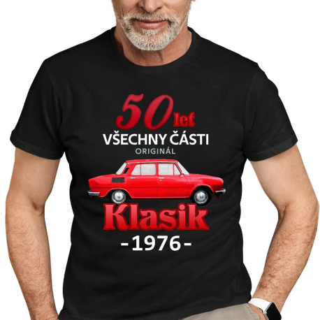50 let - všechny části originál - Klasik 1976 - pánské tričko s potiskem