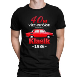 40 let - všechny části originál - Klasik 1986 - pánské tričko s potiskem