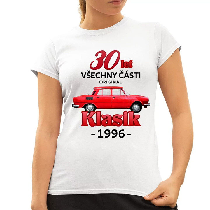 30 let - všechny části originál - Klasik 1996  - dámské tričko s potiskem